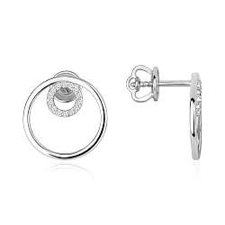 Серьги пусеты-гвоздики, Серебро 925, Фианит 2340205870л