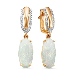Серьги, Золото 585, Опал 2338008 1 38 1