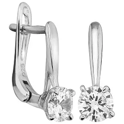 Серьги, Серебро 925, Фианит LLE 285 Серьги, Серебро 925, Фианит LLE 285