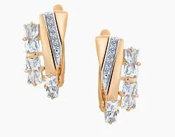 Серьги, Золото 585, Фианит 2670907 1 1 1