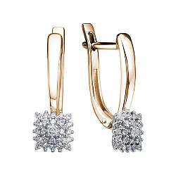 Серьги, Золото 585, Бриллиант С112-7494
