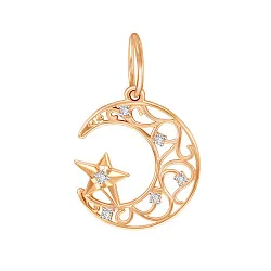 Мусульманская подвеска, Золото 585, Фианит 03-2396