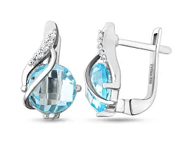 Серьги, Серебро 925, Топаз 624307 Серьги, Серебро 925, Топаз 624307