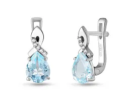 Серьги, Серебро 925, Топаз 655227