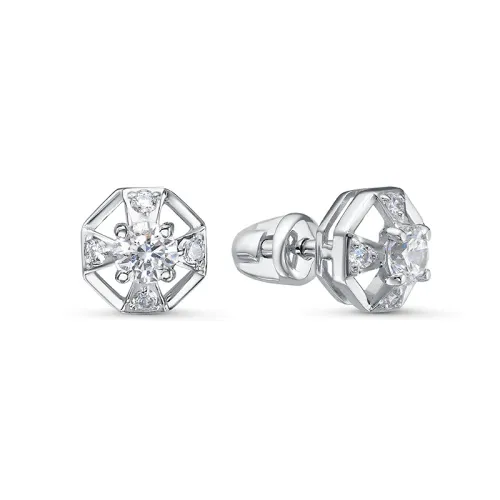 Серьги пусеты-гвоздики, Золото 585, б0506661