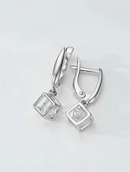 Серьги, Серебро 925, Фианит С-215р