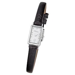 Часы,  Серебро 925, бордовый КЗМ 200200.306