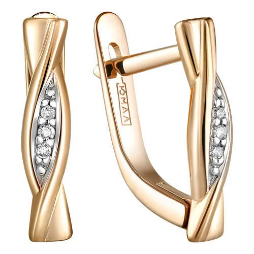 Серьги, Золото 585, 84-41E00815-S0DD Серьги, Золото 585, 84-41E00815-S0DD