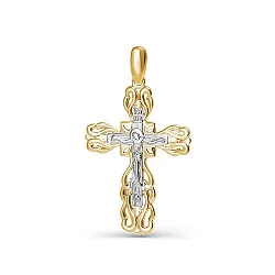 Подвеска крест, Золото 585 080227 Подвеска крест, Золото 585 080227