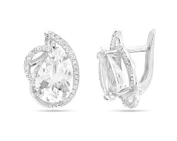 Серьги, Серебро 925, Хрусталь горный 642616 Серьги, Серебро 925, Хрусталь горный 642616