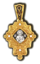 Подвеска крест, Серебро 925, Фианит 08455