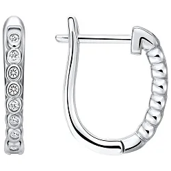 Серьги, Серебро 925, Фианит YME 9