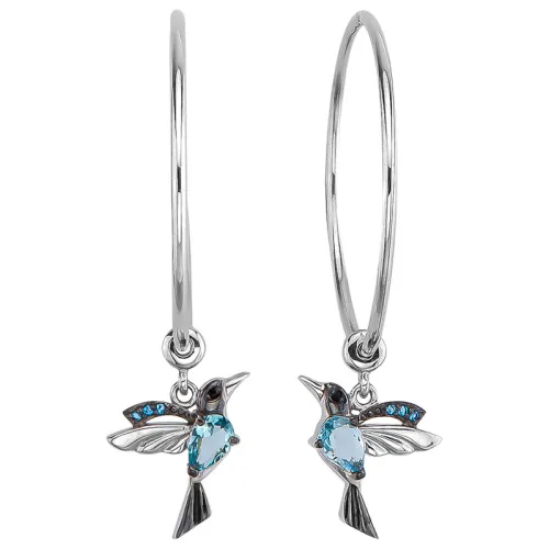 Конго/серьги-кольца,  Серебро 925 , AE 11