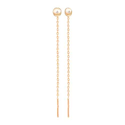 Серьги, Золото 585, Фианит 02-7974