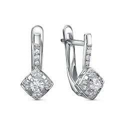 Серьги, Золото 585, Фианит б1206751 Серьги, Золото 585, Фианит б1206751