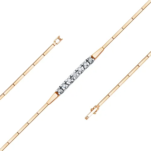 Браслет фантазийный Золото 585 
 Бр112-6667-18 Браслет фантазийный Золото 585 
 Бр112-6667-18