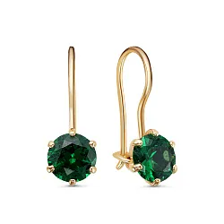 Детские серьги,  Золото 585, Фианит 02-4426