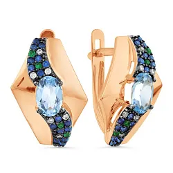 Серьги, Золото 585, Топаз Т147029321