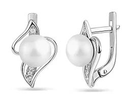 Серьги, Серебро 925, Жемчуг 30261
