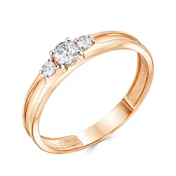 Кольцо Золото 585, Фианит 04-61-0049-00 Кольцо Золото 585, Фианит 04-61-0049-00