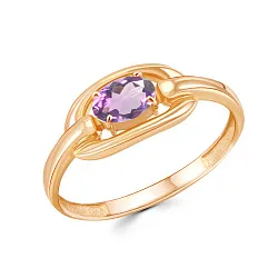 Кольцо Золото 585, Аметист 02-51-0392-01