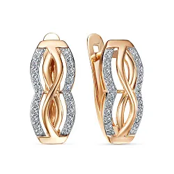 Серьги, Золото 585, Фианит 2642707 1 1 1