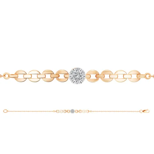 Браслет фантазийный Золото 585 
 04-58-0828-00