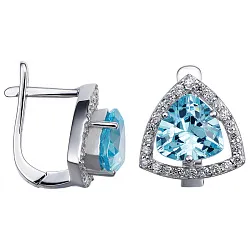 Серьги, Серебро 925, Фианит LLE 227-2 Серьги, Серебро 925, Фианит LLE 227-2