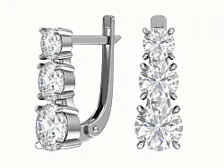 Серьги, Серебро 925, Фианит Z2-10925