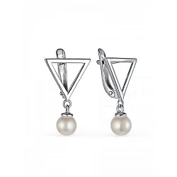 Серьги, Серебро 925, Жемчуг С-495р