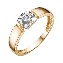 Кольцо Золото 585, Бриллиант К112-5533