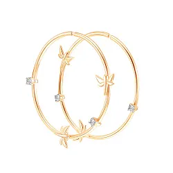 Конго/серьги-кольца,  Золото 585 , Фианит 04-52-0665-01