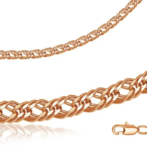 Цепочка Золото 585, плетение Ромб, 10050370155