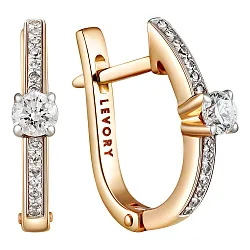 Серьги, Золото 585, Бриллиант 65-41E01244-X1DD