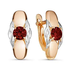 Серьги, Золото 585, Гранат 324456 Серьги, Золото 585, Гранат 324456