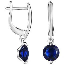 Серьги, Серебро 925, Фианит LLE 7-3 Серьги, Серебро 925, Фианит LLE 7-3