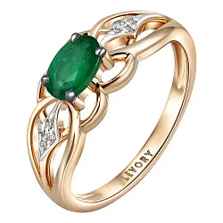 Кольцо Золото 585, Изумруд 65-41R01429-S0DDEM