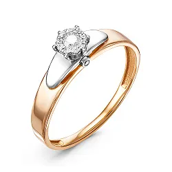 Кольцо Золото 585, Бриллиант 5-3454-103ИНВ-1К