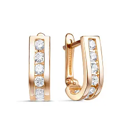 Детские серьги,  Золото 585, Фианит 1206539 Детские серьги,  Золото 585, Фианит 1206539