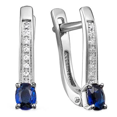 Серьги, Золото 585, 5-3261-103-2Б-Сап Серьги, Золото 585, 5-3261-103-2Б-Сап