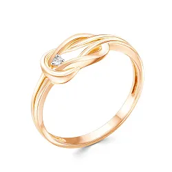 Кольцо Золото 585, Фианит 04-51-0420-00