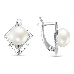 Серьги, Серебро 925, Жемчуг 90-02-0563-50