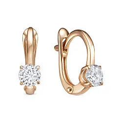 Детские серьги,  Золото 585, Фианит 1207389