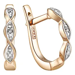 Серьги, Золото 585, Бриллиант 84-41E01419-S0DD