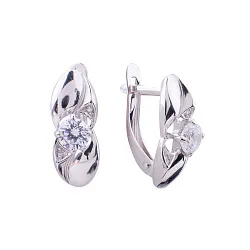Серьги, Серебро 925, Фианит 90-02-7029-01 Серьги, Серебро 925, Фианит 90-02-7029-01