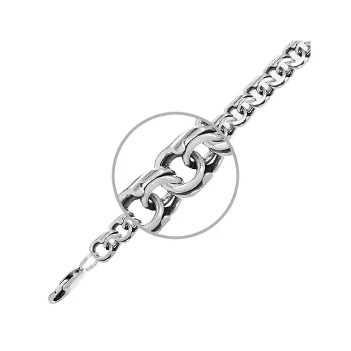 Цепочка Серебро 925, плетение Бисмарк, 1550