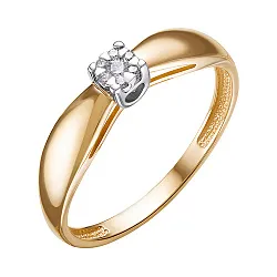 Кольцо Золото 585, Бриллиант К112-5532