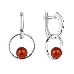 Серьги, Серебро 925, Агат 2340395511-31