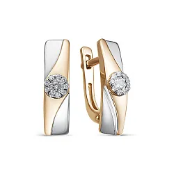 Серьги, Золото 585, Бриллиант 5-3583-103ИНВ-2К