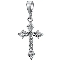 Подвеска крест, Серебро 925, Фианит LLP 391 Подвеска крест, Серебро 925, Фианит LLP 391
